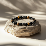 Triple Protection Bracelet | Grounding, Courage & Shielding (Govt. Lab Certified)