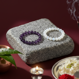 Mann Ki Shanti Combo - Amethyst + Moonstone (Govt. Lab Certified)